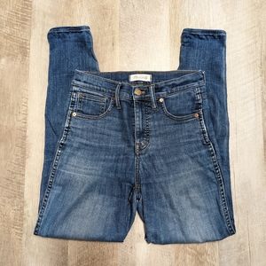 Madewell 10" High Rise Skinny Jeans Size 26